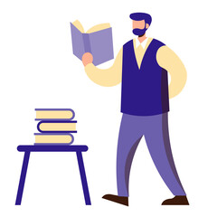 Business Man Reading