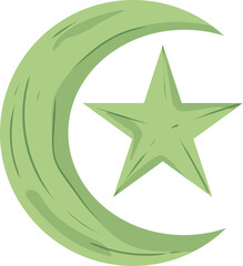 Moon Star Eid Al-Adha Illustration