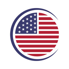 American flag logo concept design