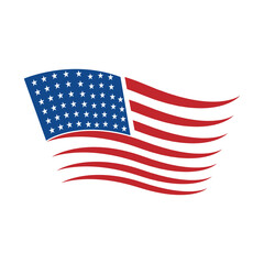 American flag logo concept design