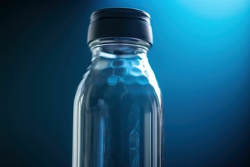 The illustration of clear plastic bottle, ai contents by midjourney