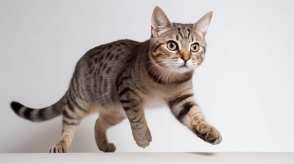 Obraz premium cute cat on white background, full body