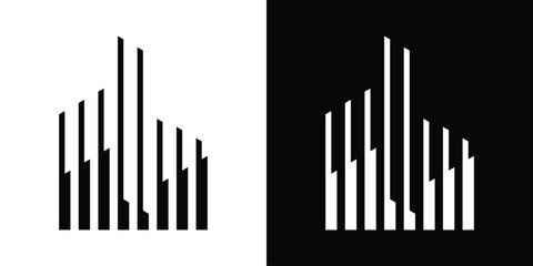 logo design abstract building technology style icon vector illustration