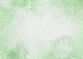 Abstract painted green nature watercolor on paper texture background, Digital paint for template or any design