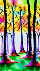 forest watercolor background