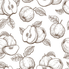 Engraved quince pattern