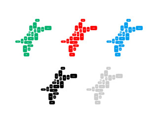 愛媛県　地図_デフォルメ⑧