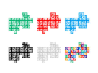 岐阜県　地図_デフォルメ⑩