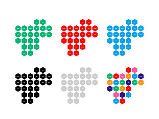 広島県　地図_デフォルメ⑤