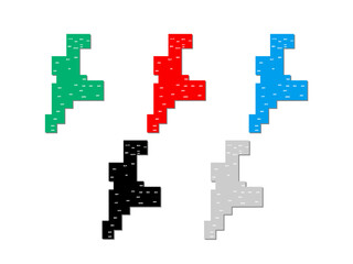 Obraz premium 三重県 地図_デフォルメ①