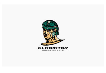 warrior concept creative design gladiator logo