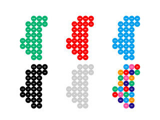 宮崎県　地図_デフォルメ④