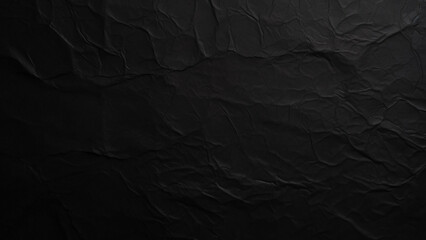 top view crumpled black paper texture background. kinks and dents, old and dilapidated with copy space created with Generative AI