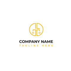 Initial GG Logo with law icon perfect for law industry