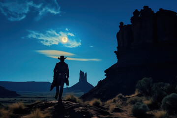 Fototapeta premium A hauntingly beautiful scene set in a forgotten western town