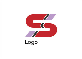 simple letter S logo template vector set., with 3 colors combination.