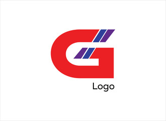 simple letter g logo template vector set., with 3 colors combination.
