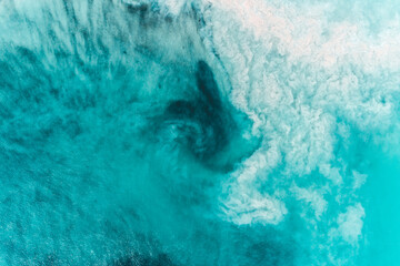 Big swirl in the deep blue ocean
