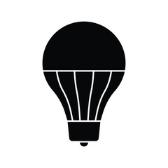 Led light bulb flat icon isolated on white background. Vector illustration
