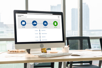 Delivery tracking system for e-commerce and modish online business to timely goods transportation and delivery