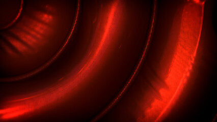 beautiful red twist from corner looping foil background - abstract 3D rendering