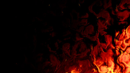 Fototapeta na wymiar scary grungy red - yellow infernal bio forms texture - abstract 3D rendering