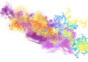 Fototapeta na wymiar abstract watercolor art, Colorful Art Background, watercolor splatter, splash, Colorful Kid Art, PNG, Transparent 