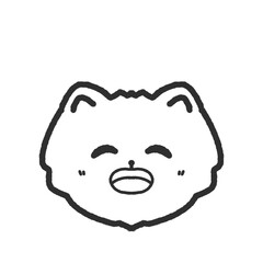 cute animals doodle on transparent background 