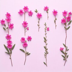 Fototapeta premium pink flowers isolated on white background