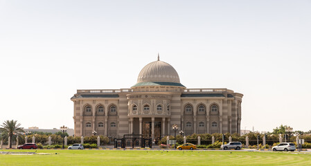 The Sharjah Public Library on the Cultural Square near the Sharjah Rulers Office in Sharjah city, United Arab Emirates