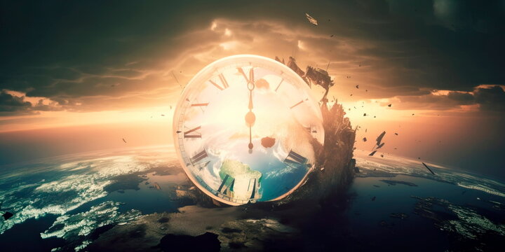 Time of doomsday for the planet, ecological catastrophe Generative AI