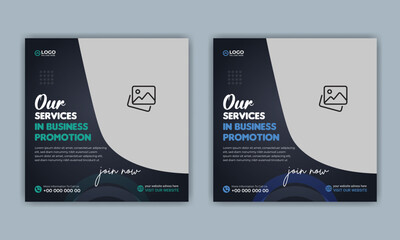 Digital marketing social media post design template