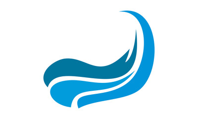 icon water wave simple vector logo