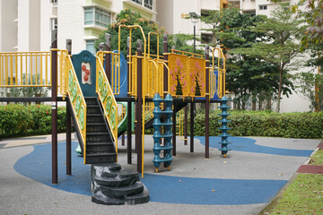 empty Colorful playground at local park 