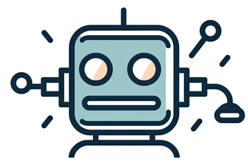 Naklejka premium Robot icon. Chat Bot sign for support service concept.AI Generative