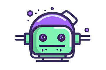 Robot icon. Chat Bot sign for support service concept.AI Generative