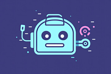 Robot icon. Chat Bot sign for support service concept.AI Generative