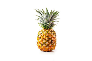 Fototapeta premium Fresh ripe pineapple isolated on white background. Created with Generative AI Technology