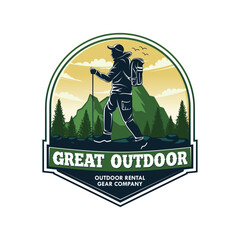 Mountain Expedition Logo. Outdoor and Adventure Vintage Logo Vector