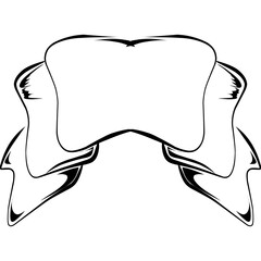 Illustration of classic text box template in black line color. Perfect for designing invitation cards, greeting cards, stickers, book covers, envelopes, social media