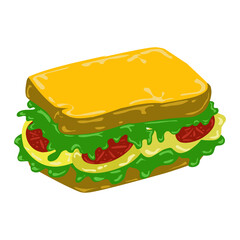 Illustration of a sandwich bread