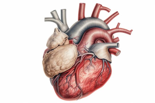 Human Heart Illustration Created with Generative AI