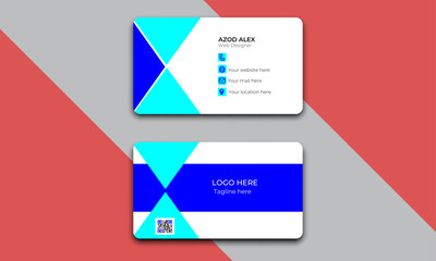 Creative and modern business card design, simple and minimalist, corporate visiting card