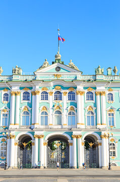 St. Petersburg, Russia. State Hermitage Museum. View from the Palace Square