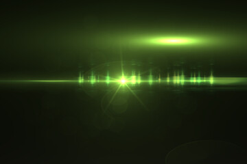 Natural, Sun flare on the black background