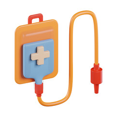 Infusion Bag 3D Icon