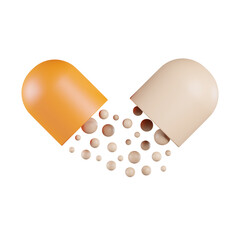 Open Pill 3D Icon