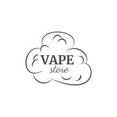 Vape store calligraphy for posters and banners, vector illustration isolated.