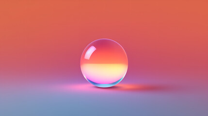 sphere on pink background