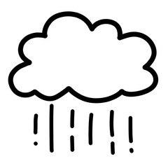雨雲の手書きイラスト